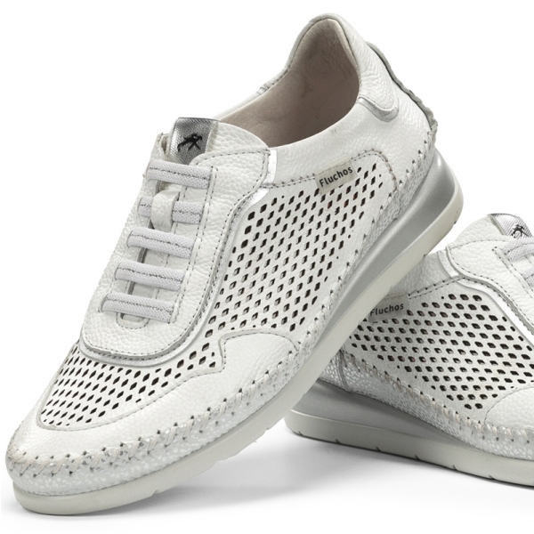 Półbuty damskie Fluchos 505161 SELLA F2143 INDIOS BLANCO+COM.1