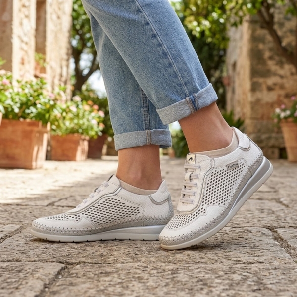 Półbuty damskie Fluchos 505161 SELLA F2143 INDIOS BLANCO+COM.1