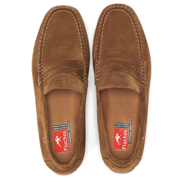 Mokasyny męskie Fluchos 505242 SAMOA F2207 AFELPADO CAMEL