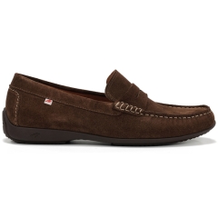 Mokasyny męskie Fluchos 505243 SAMOA F2207 AFELPADO CHOCOLATE