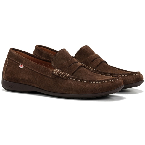 Mokasyny męskie Fluchos 505243 SAMOA F2207 AFELPADO CHOCOLATE