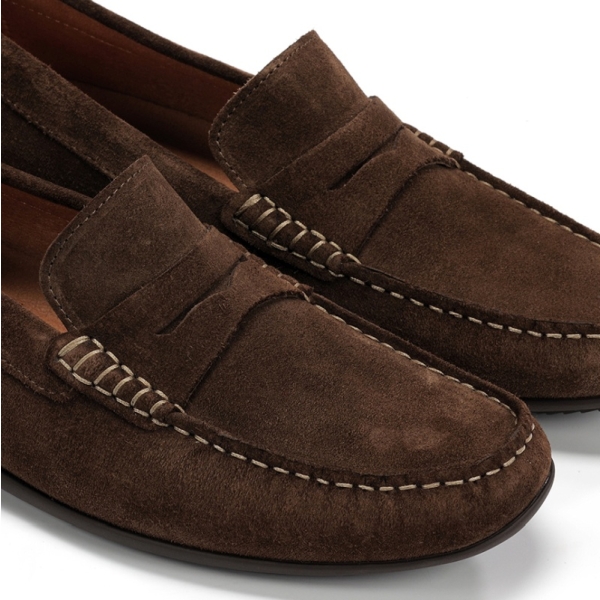 Mokasyny męskie Fluchos 505243 SAMOA F2207 AFELPADO CHOCOLATE
