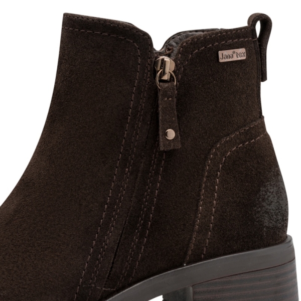 Botki damskie wodoodporne Jana 8-25711-47 307 MOCCA SUEDE