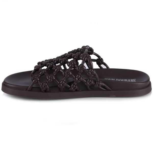 Klapki damskie John Doubare 307-11 BROWN