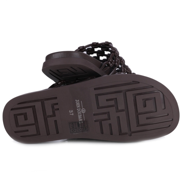 Klapki damskie John Doubare 307-11 BROWN