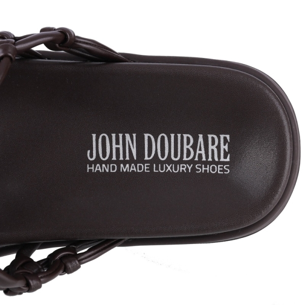 Klapki damskie John Doubare 307-11 BROWN