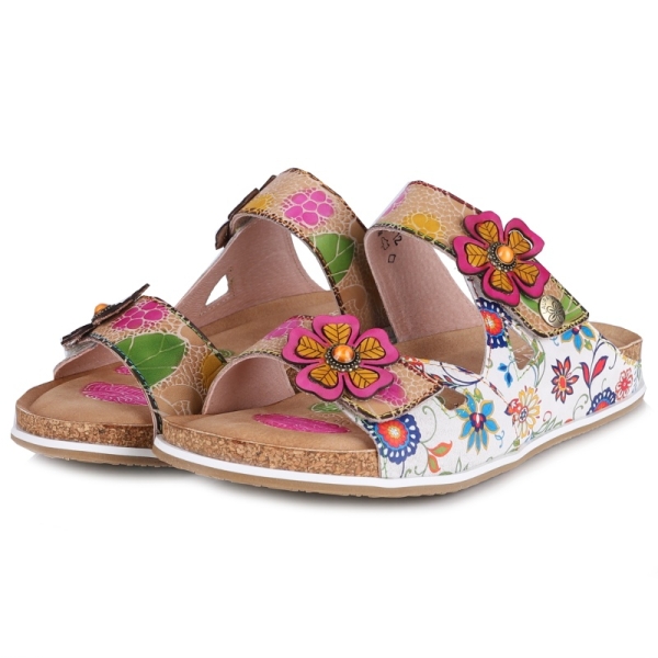 Klapki damskie Laura Vita BRCYANO 32 BEIGE AS318-32