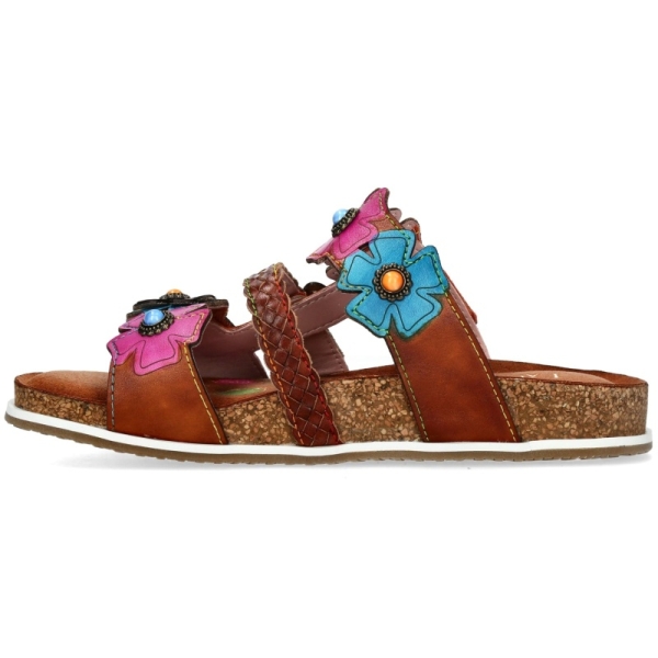 Klapki damskie Laura Vita BRCYANO 36 CAMEL AS318-36