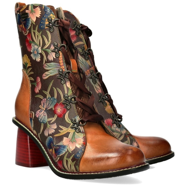 Trzewiki damskie Laura Vita EVCAO 01 CAMEL SL68259-JH1A