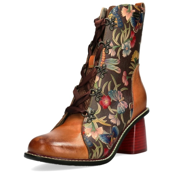 Trzewiki damskie Laura Vita EVCAO 01 CAMEL SL68259-JH1A