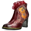 Botki damskie Laura Vita LEDAO 63 WINE AC350-53A
