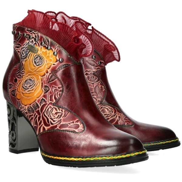 Botki damskie Laura Vita LEDAO 63 WINE AC350-53A