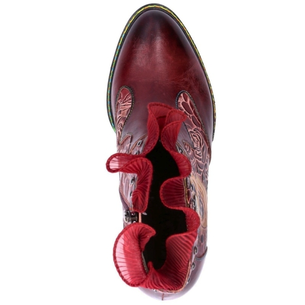 Botki damskie Laura Vita LEDAO 63 WINE AC350-53A
