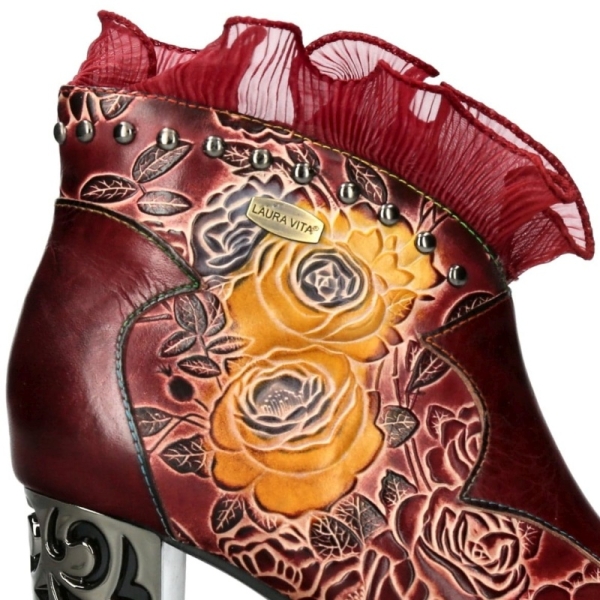 Botki damskie Laura Vita LEDAO 63 WINE AC350-53A