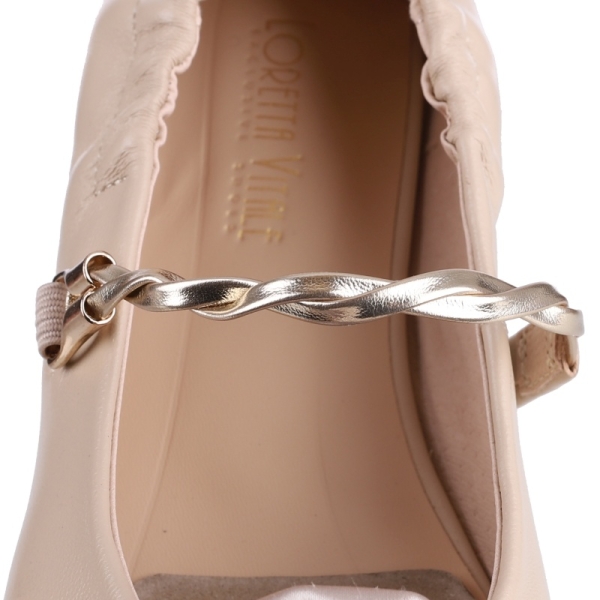 Baleriny damskie Loretta Vitale C38102 APRICOT