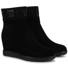 Botki damskie Loretta Vitale C38169 BLACK SUEDE