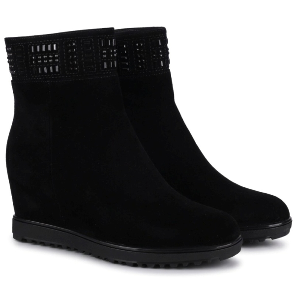 Botki damskie Loretta Vitale C38169 BLACK SUEDE