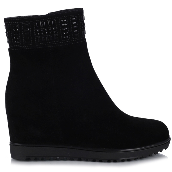 Botki damskie Loretta Vitale C38169 BLACK SUEDE