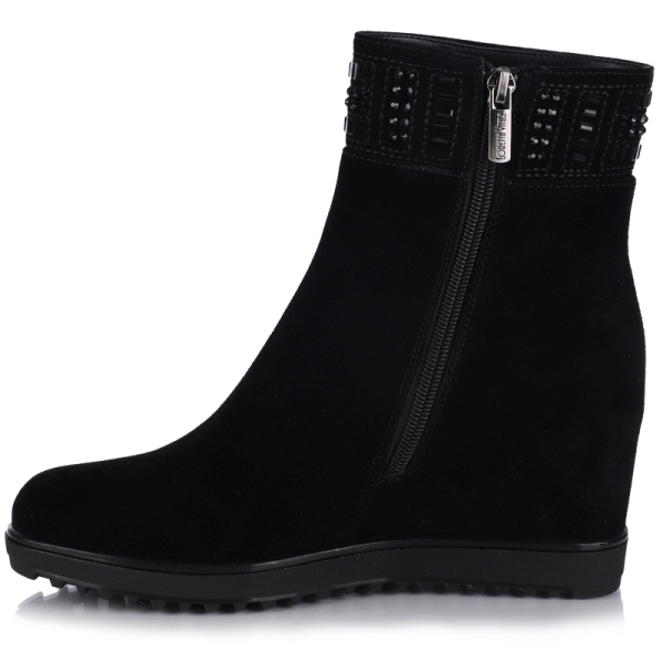 Botki damskie Loretta Vitale C38169 BLACK SUEDE