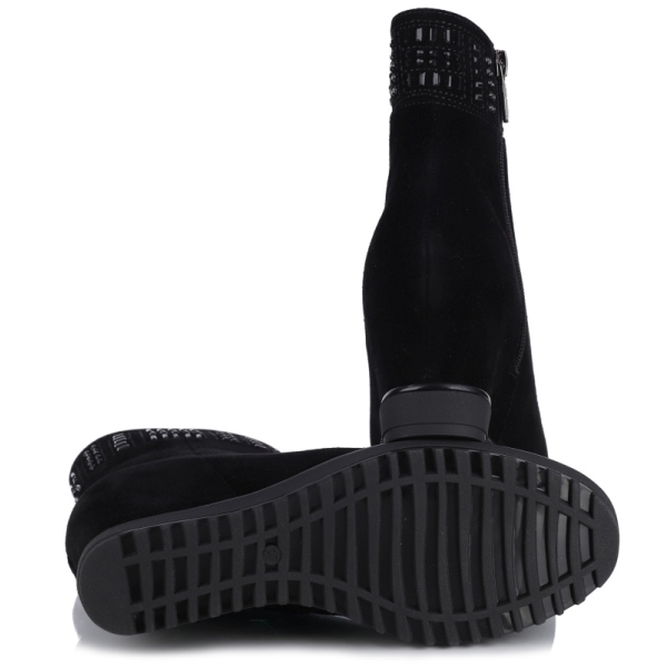 Botki damskie Loretta Vitale C38169 BLACK SUEDE