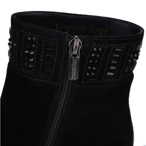 Botki damskie Loretta Vitale C38169 BLACK SUEDE