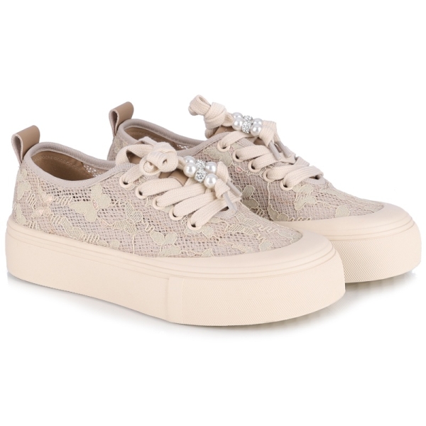 Sneakersy damskie Loretta Vitale W1906 BEIGE