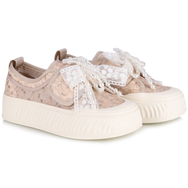 Sneakersy damskie Loretta Vitale W1907 APRICOT
