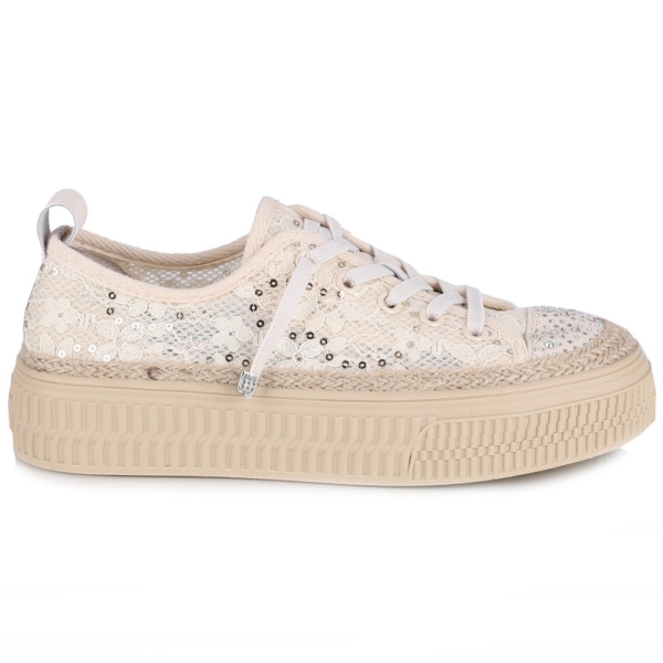 Sneakersy damskie Loretta Vitale W1911 BEIGE