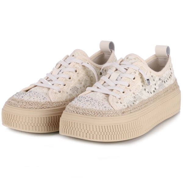 Sneakersy damskie Loretta Vitale W1911 BEIGE