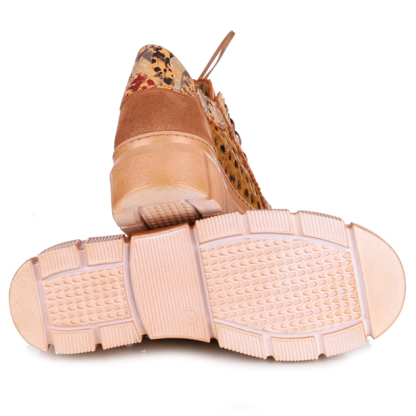 Sneakersy damskie Maciejka 05850-32/00-1 RUDY+POMARAŃCZA