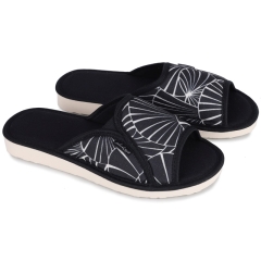 Pantofle damskie Meteor (Natural Style) NS-008 czarne
