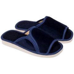 Pantofle damskie Meteor (Natural Style) NS-025 granatowe