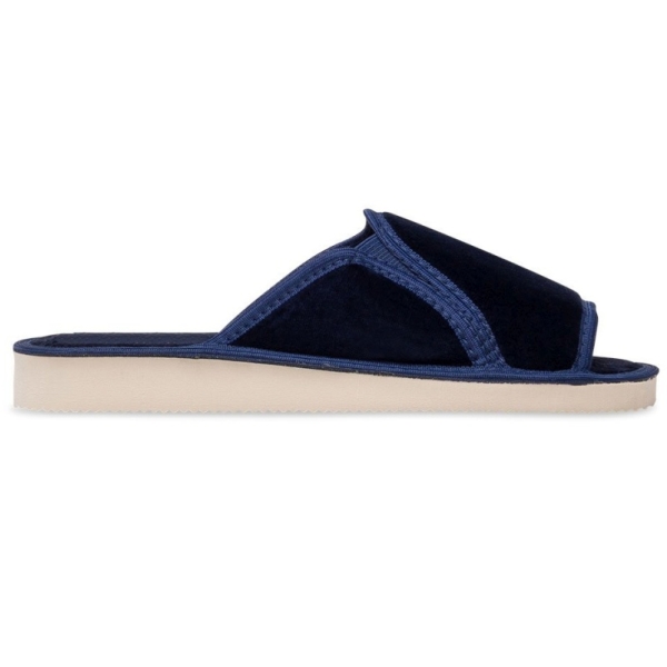 Pantofle damskie Meteor (Natural Style) NS-025 granatowe