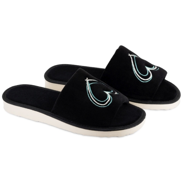 Pantofle damskie Meteor (Natural Style) NS-044 czarne