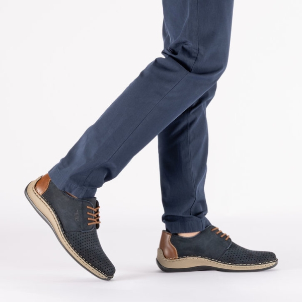 Półbuty męskie Rieker 05226-14 BLUE