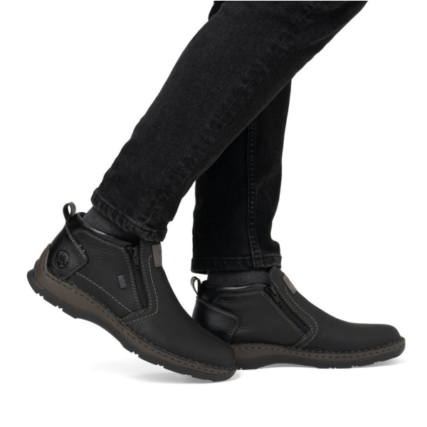 Botki męskie wodoodporne Rieker 05357-00 BLACK