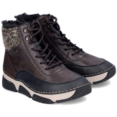 Trzewiki damskie wodoodporne Rieker 45956-25 BROWN COMBINATION
