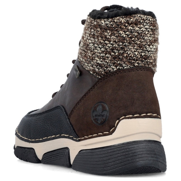 Trzewiki damskie wodoodporne Rieker 45956-25 BROWN COMBINATION