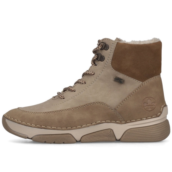 Trzewiki damskie wodoodporne Rieker 45956-64 BEIGE COMBINATION