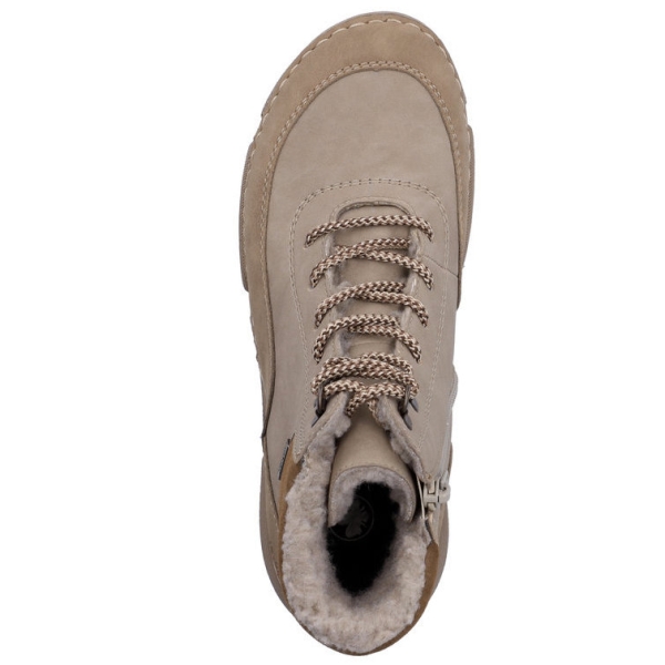 Trzewiki damskie wodoodporne Rieker 45956-64 BEIGE COMBINATION