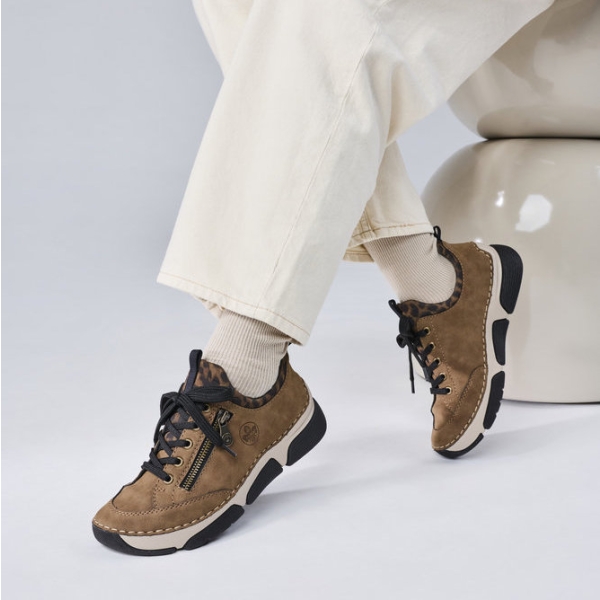 Sneakersy damskie Rieker 45973-24 BROWN
