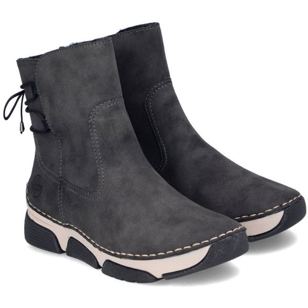 Botki damskie Rieker 45990-45 GREY