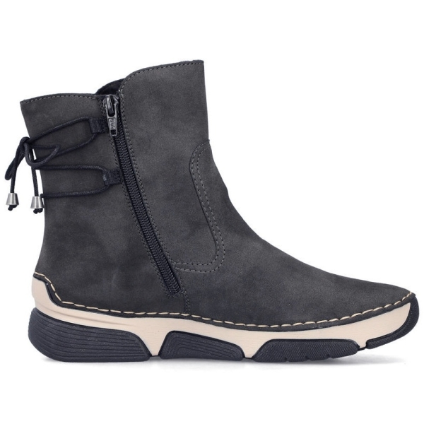 Botki damskie Rieker 45990-45 GREY