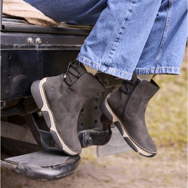Botki damskie Rieker 45990-45 GREY
