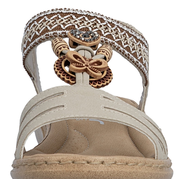 Sandały damskie Rieker 61855-62 BEIGE