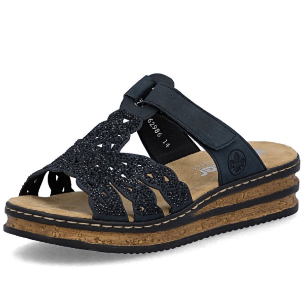 Klapki damskie Rieker 62986-14 BLUE