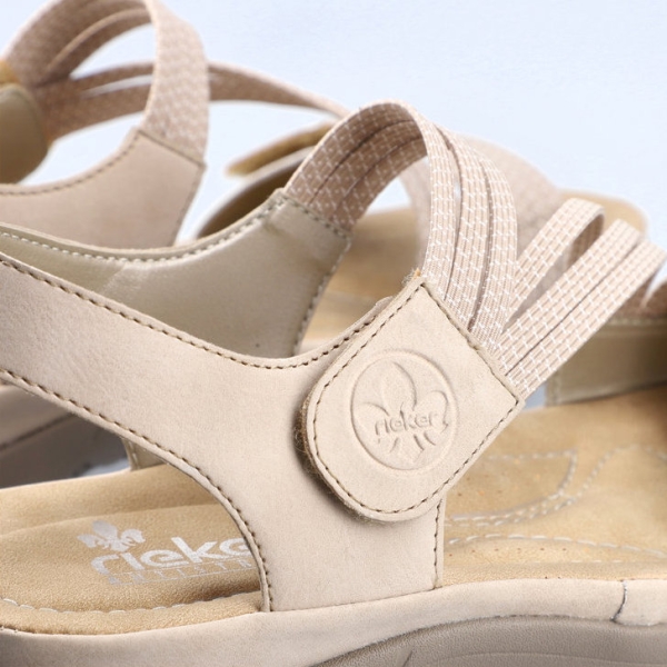 Sandały damskie Rieker 64870-62 BEIGE