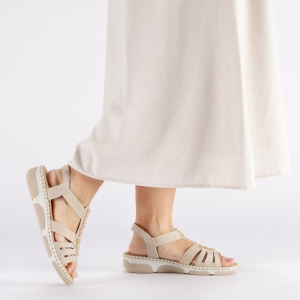 Sandały damskie Rieker 66201-62 BEIGE