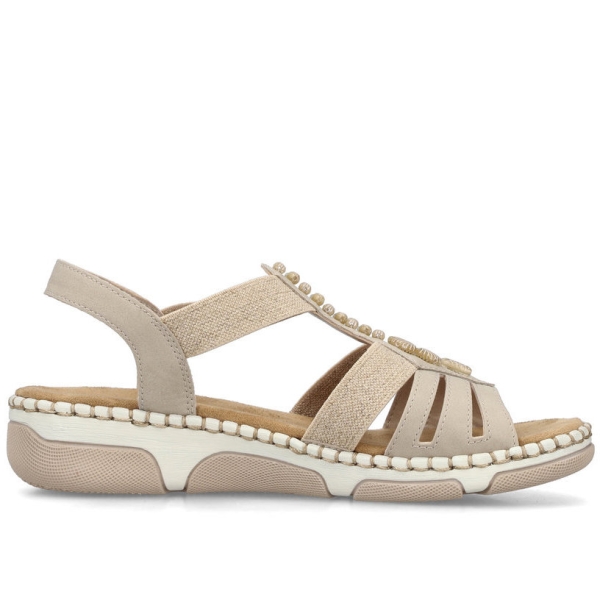 Sandały damskie Rieker 66201-62 BEIGE