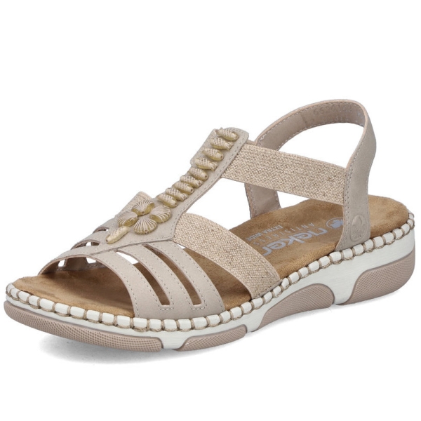 Sandały damskie Rieker 66201-62 BEIGE
